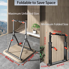 Load image into Gallery viewer, DOBESTS Foldable Power Tower Pull Up Bar Dip Station- Black Style 1 - Multifunction Bar
