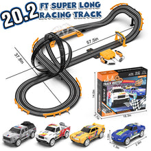 Load image into Gallery viewer, Slot Car Race Track Sets with 4 Slot Cars, Electric Race Car Track Include Slope Circular Overpass Track, Dual Racing Game
