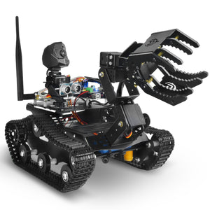 Smart Robot Car Kit with Robotic Arm HD Camera for Mega 2560, Utility Intelligent Tank Chassis Robotics Vehicle