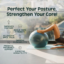 Load image into Gallery viewer, Retrospec Luna Exercise Ball with Pump - Anti-Burst Fitness Equipment for Yoga ,75cm -Ocean Blue
