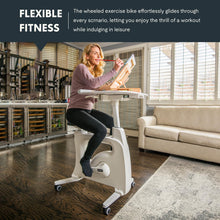 Load image into Gallery viewer, FLEXISPOT Exercise Bike with 2D Desktop - V9-Max White
