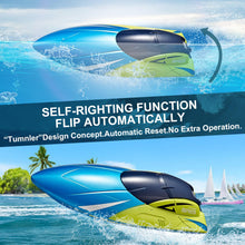 Load image into Gallery viewer, 4DRC RC Boat,S4 Remote Control Boat for Kids Adults,2 Modular Batteries,20+ MPH 2.4GHz High Speed Racing Boats for Pools and Lakes
