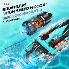 Load image into Gallery viewer, RC Boat, 18 inch Big Brushless Remote Control Boat for Adults and Kids, 55 KPH Large Fast RC Speed Boats - HJ816 Green
