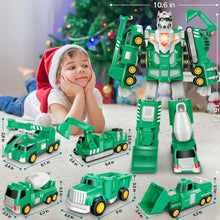 Load image into Gallery viewer, Transform Robot Kids Toys Cars | STEM Building Toddler Toys for Ages 3+ | 5 in 1 Construction Toy
