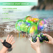 Load image into Gallery viewer, Amphibious RC Car with Lights for Kids 6-12 Year Old,2.4 GHz Remote Control Boat RC Monster Truck 4WD Vehicle
