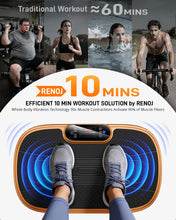 Load image into Gallery viewer, Vibration Plate Exercise Machine for Weight Loss and Lymphatic Drainage - 330lb Vibrating Platform for Home Gym Workout, Full Body Shaker Pilates Equipment with 2 Bands for Women and Men - Gold
