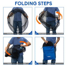 Load image into Gallery viewer, QualyQualy Foldable Fishing Net, Landing Fishing Pier Nets, Drop Net for Pulling Up Fish with Rope, Portable Bridge Fishing Net for Minnows, Crawfish, Shrimp, Top Dia. 31.5"
