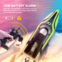 Load image into Gallery viewer, RC Boat with LED Light, 30+ Mins, Self Righting Remote Control Boat for Pools &amp; Lakes, 20+ MPH, 2.4GHz Racing Boats, 2 Battery, Pool Toys
