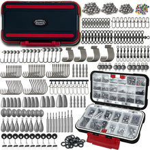 Load image into Gallery viewer, Vipfish Fishing Tackle Kit with Box – 423pcs Complete Terminal Tackle Assortment, Hooks, Sinkers &amp; Swivels, Beads &amp; Bobber Stops for Freshwater Bass &amp; Trout (Black-423PCS)
