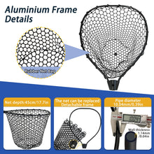 Load image into Gallery viewer, SEASPRO Black Collapsible Rubber Net – Aluminum, Lightweight, Extendable
