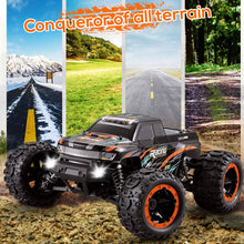 Load image into Gallery viewer, 1:16 Scale Remote Control Car, 4WD 45KM/H High Speed RC Truck with Brushless Motor, 2.4GHz All Terrain (Orange)
