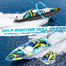 Load image into Gallery viewer, Brushless Remote Control Speed Boat, 30+ mph Racing RC Boat, Full Proportional 2.4Ghz, Self-Righting with LED Light for Adults &amp; Kids
