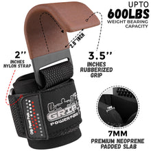 Load image into Gallery viewer, Heavy Duty PRO Metal Lifting Steel Hooks (Women-Wrist Size Small/Medium, Brown)
