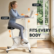 Load image into Gallery viewer, FLEXISPOT Exercise Bike with 2D Desktop - V9 White
