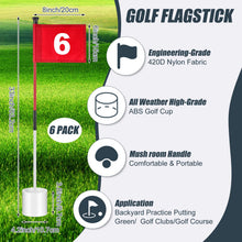 Load image into Gallery viewer, 6 Golf Flagstick Set, Putting Green Flags with Hole Cup, 3ft, Classic
