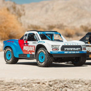 RC Truck Mojave GROM 4X4 223S BLX BRUSHLESS Small Scale Desert Truck RTR with DSC, Battery & Charger Included, White, ARA2304ST2