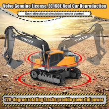 Load image into Gallery viewer, RC Excavator Remote Control Excavator Toy for Boys Full Function Construction Vehicles Toys with Shovel
