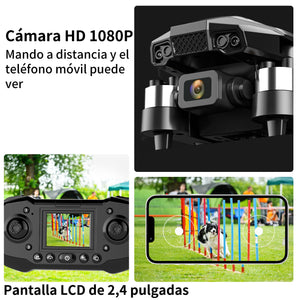 F205 Drone with 2.4" Screen, Brushless Motor FPV Drone with Camera for Adult, Auto-Hover, Gesture Control, 8GB SD Card