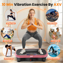 Load image into Gallery viewer, AXV Vibration Plate Fitness Platform Exercise Machine Vibrating Shaking Full Body Shaker Workout Vibrate Stand Shake Board Sport for Weight Loss Fat Burner for Gym Home Office
