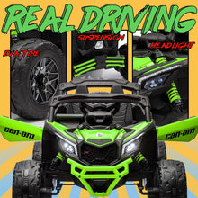 Load image into Gallery viewer, 24V Ride on Toys for Big Kids,Kids Electric Ride on Car UTV 4WD/2WD,High Speed Power Wheels with EVA Rubber Tires-Green
