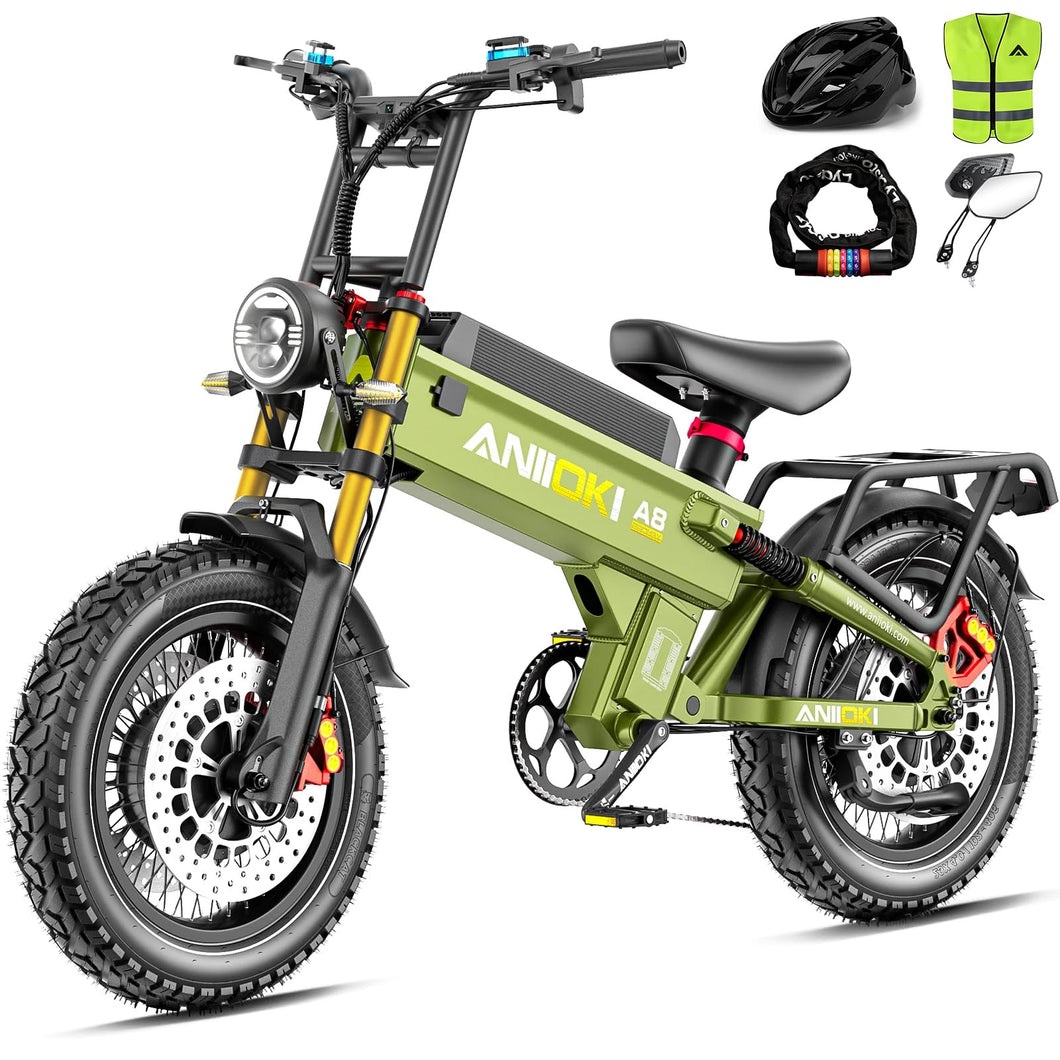 5600W Dual Motor eBike,2025 A8 PRO MAX Electric Bike,45MPH 60V 70/80Ah Electric Bike for Adults,200Miles Long Range,20x4 Fat Tire All Terrain Ebikes