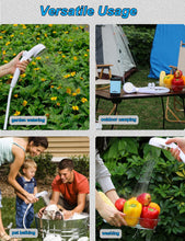 Load image into Gallery viewer, innhom Portable Camping Shower, 6000mAh Rechargeable Camp Shower Pump with LED Display, IPX7 Waterproof &amp; 2 Spray Modes Electric Outdoor Shower for Hiking, Travel, Pet Bathing and Car Washing, Blue
