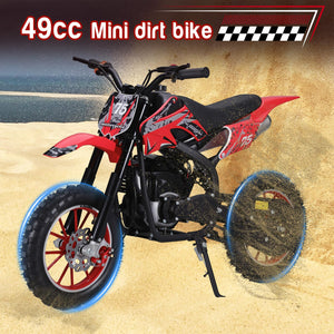 49cc 4-Stroke Mini Dirt Bike, Gas Powered Kids Dirt Bikes, Mountain Off Road Mini Motorcycle, Gas Dirt Bike with Disc Brakes