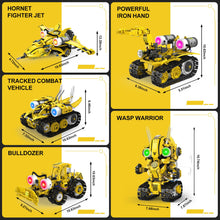 Load image into Gallery viewer, 5 in 1 STEM RC Robot Building Kit, 673PCS Remote &amp; App Controlled Jets Building Blocks Set, Robotic Technic Creative Toys
