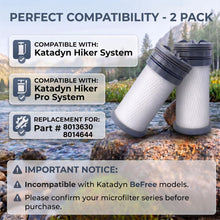 Load image into Gallery viewer, 2-Pack Replacement Water Filters Compatible with Katadyn Hiker &amp; Hiker Pro
