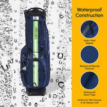 Load image into Gallery viewer, 14-Way Linkslite Waterproof Lightweight Golf Stand Bag (Minted Marine)
