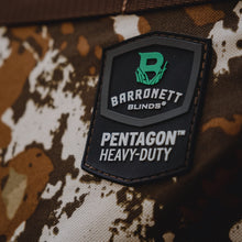 Load image into Gallery viewer, Barronett Blinds® Pentagon™ Heavy-Duty, Portable Hunting Blind, 5-Sided Hub Blind, 600 Denier Fabric, Low Profile Windows, 4-Person, Crater™ Harvest, 72” x 96” x 96”, PTHD550CH
