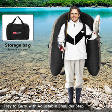 Load image into Gallery viewer, PEXMOR Inflatable Fishing Float Tube,350LBS Capacity, with Storage Pockets and Comfortable Padded Seat,Adjustable Shoulder Straps and Carry Bag, for River Lake Fishing,bass Fly Fishing,Camouflage
