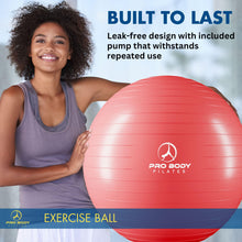 Load image into Gallery viewer, ProBody Pilates Exercise Ball - Multiple Sizes Gym Grade Balance Ball for Fitness- (Red, 55 cm)
