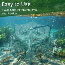 Load image into Gallery viewer, Foldable Fish Trap 24"x10" &amp; Crab Trap 24"x12"
