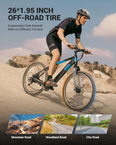 Electric Bike for Adults, High-Power 350W (Peak 450W) Motor, 36V Built-in Invisible Removable Battery, Front Fork Suspension