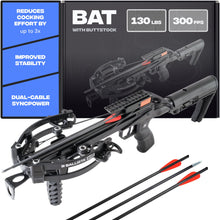 Load image into Gallery viewer, BALLISTA BAT L-Stock Crossbow, 300 FPS, 130 lb, Hunting Bowfishing Target
