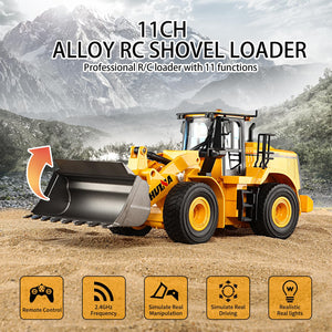 2.4GHz Remote Control Bulldozer Toy, 1/16 Fully Functional Engineering Vehicle, Remote Control Engineering Bulldozer, Birthday/Halloween