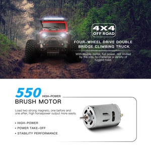 1:10 Scale RC Crawler - 4x4 Offroad Crawler Remote Control Truck for Adults and Kids - RC Car