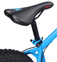 Load image into Gallery viewer, Fat Tire Mountain Bike for Youth Boys Girls, 24-Inch Wheels, Mechanical Disc Brakes, 12-Inch Steel Hardtail Frame, 7-Speed, Blue
