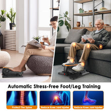 Load image into Gallery viewer, FRYLINE Under Desk Elliptical Machine - Quiet Motorized Leg Exerciser with Smart Remote, 12-Speed Manual Programs Auto/3 Auto Programs LCD Display &amp; Bidirectional Motion for Home/Office
