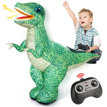 Load image into Gallery viewer, 2.4GHZ Remote Control Inflatable Dinosaur Toy for Kids, Electric Toy Dinosaur with 360°Rotation,Forward &amp; Backward, Rechargeable
