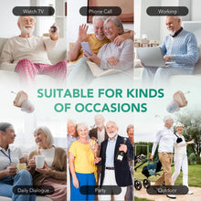 Load image into Gallery viewer, Hearing Aids for Seniors, Rechargeable Hearing Amplifiers Devices with Noise Cancelling, Superior Sound Quality for Women Men Hearing Loss, Auto On/Off
