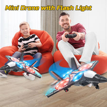 Load image into Gallery viewer, Foam Drone RC Airplane for Kids and Beginners, Remote Control Plane Fighter Jet Helicopter with Light (16Mins)
