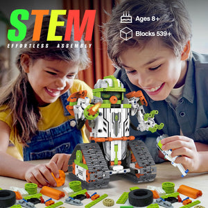 5 in 1 STEM Robot Toys Building Kits, Dinosaur Toys for Boys Age 8-12, App & Remote Control Engineering Learning Educational (539 Blocks)
