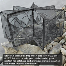 Load image into Gallery viewer, Drasry Fishing Trap Foldable Fish BaitNet for Minnow Crab Crayfish Crawdad Shrimp Trap Cage Collapsible Easy Use Fishing 10
