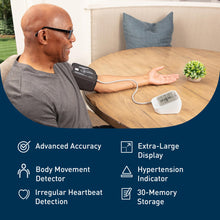 Load image into Gallery viewer, OMRON Silver Blood Pressure Monitor for Home Use &amp; Upper Arm Blood Pressure Cuff - White
