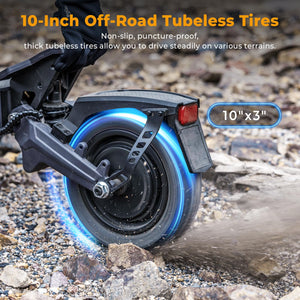 Electric Scooter for Adults, 42 Mph Top Speed, 71 Miles Max Range, Anti-Lock Braking and Dual Hydraulic Disc Brakes