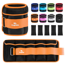 Load image into Gallery viewer, Adjustable Ankle Weights 1-10 LBS Pair with Removable Weight for Jogging, Gymnastics, Aerobics-Orange
