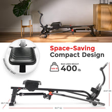 Load image into Gallery viewer, Sunny Health &amp; Fitness Smart Compact Full Motion Rowing Machine
