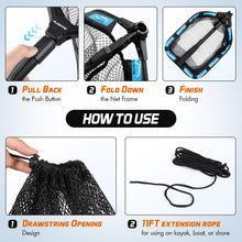 Load image into Gallery viewer, PLUSINNO Fishing Net with Floating Fish Basket, Kayak Fishing AccessoriesBL
